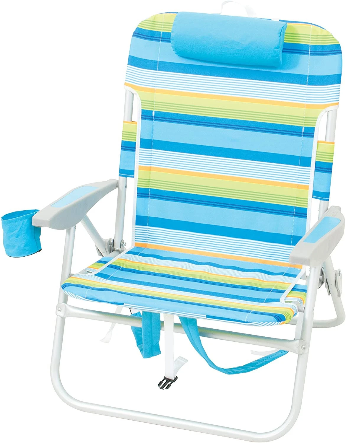 Tianjin Supply  aluminum folding 600D Polyester with cooler pocket beach chair
