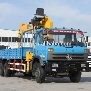 Top selling 6*4 truck with lifting arm truck crane 12 ton