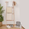 Towel rack floor style Nordic trapezoidal clothing and hat rack by the wall real wooden creative hangers coat rack stand