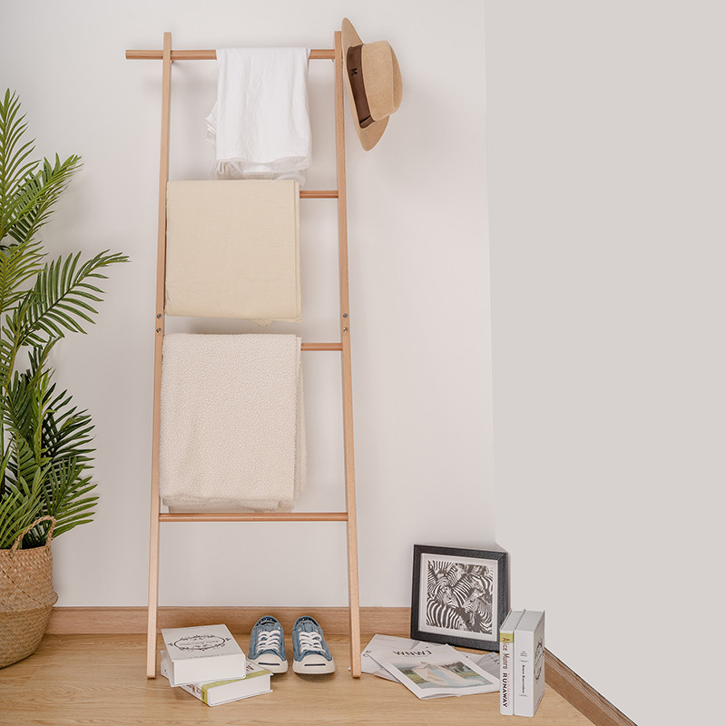 Buy Towel Rack Floor Style Nordic Trapezoidal Clothing And Hat Rack By ...