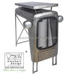 Tractor shape design metal hammered finish industrial retro furniture