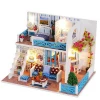 Trade Assurance happy family miniature doll house furniture toy sets diy handmade wooden doll house