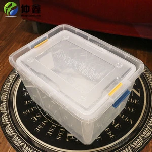 Transparent Plastic Four Wheels Clothes Storage Box/toy,book storage containe