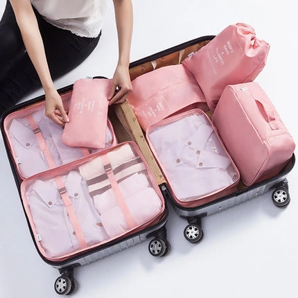 Travel Season 7pcs Travel Organizer luggage packing cubes  BSCI Factory OEM Premium Foldable