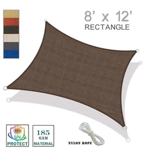 Triangle HDPE outdoor portable sun shade sail awning cover for backyard