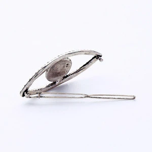 Ts00231  Qingdao Jewelry Factory Free Shipping Wholesale Women Fashion Crystal Vintage Silver Devils Eye Hair Jewelry