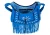 Import Turquoise Suede Leather Fringed and Beaded Western Style Ladies Shoulder Bag, Cowgirl Bag, Western Fringe Bag from Pakistan
