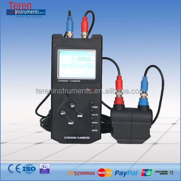 UFM-200H portable flow meter clamp on flowmeter with high temperature sensor ultrasonic water heat meter