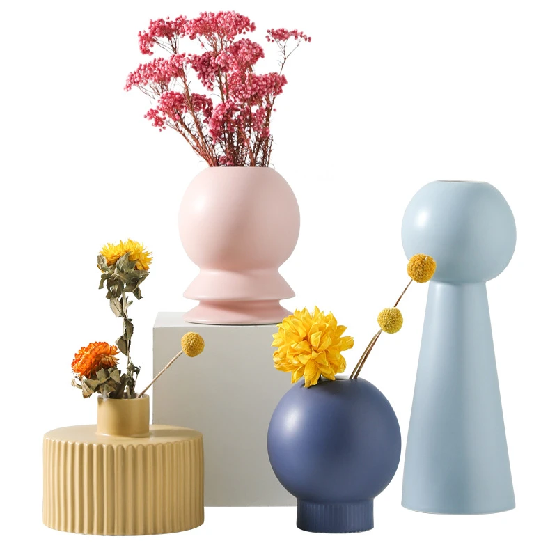 Unique Morandi Small Decorative Artificial Flower Vase