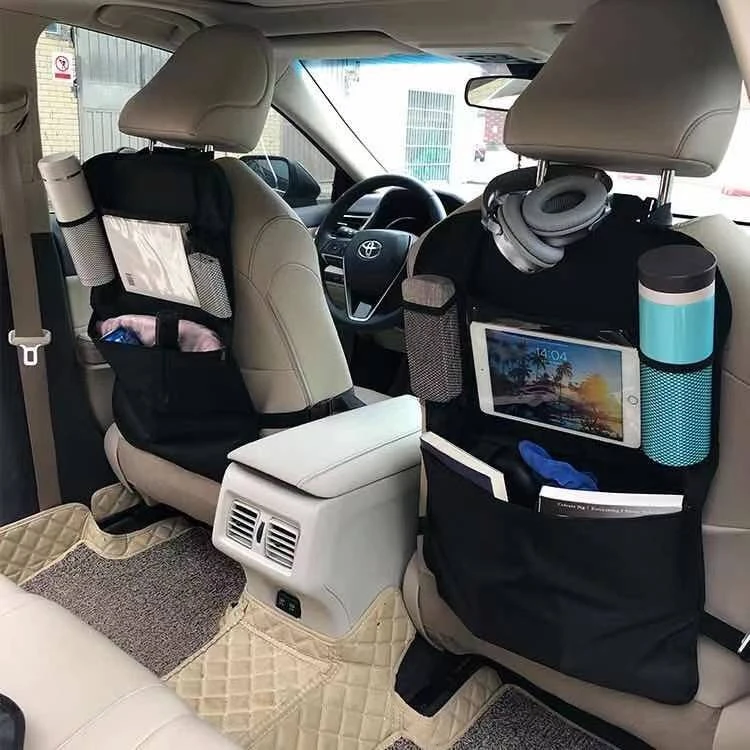 Universal Car Seat Back Organizer Multi-Pocket Storage Bag Tablet Holder Automobiles Interior Accessory Storage Car Organizers