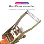 Vehicle Ratchet rescue tie down lashing straps with Hook
