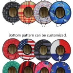 Verano Mexican Flag Straw Hat Playa Sombrero De Paja Para Hombre Male Sun Hat Adults Plain Straw Cowboy Digital Printing 30days
