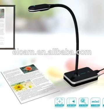 Video document camera, fast A4 document camera scanner , flexible arm visualizer for education