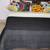 Vintage Kantha Quilt Kantha Stitch Blanket Cotton Coverlet Double Full Cozy Bedding Dorm Quilt Cotton Comforter Quilt