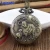 Import Vintage Zodiac Pattern Pocket Watch Necklace Chain Copper Retro Style Pocket Watch from China