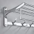 Wall Mounted Stainless Steel Foldable Bathroom Towel Holder Rack with Robe Clothes Hooks Movable Towel Rack  Bathroom Rack