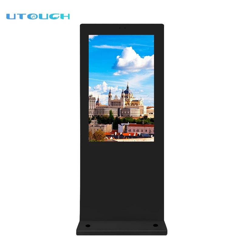Waterproof IP55 floor stand high brightness lcd advertising display outdoor digital signage