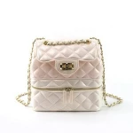 Waterproof Jelly PVC Backpacks Candy Color Back Pack Fashion Diamond Lattice Lolita Teenage Girls Bags For School Rucksack Mochi
