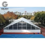 Well-designed outdoor trade show exhibition event 500 people capacity party tent tennis court