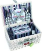 white new designed wicker basket with cooler bag on sale in China