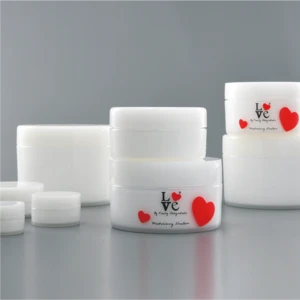 White Plastic PP double wall Cosmetic Cream jar