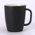 Import Wholesale 16oz 450ml Two Tone Matte Black and White Ceramic Porcelain Stoneware Coffee Tea Mugs from China