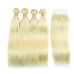 Wholesale 613 Blonde Straight Hair Weave 100% Virgin Brazilian Human Hair