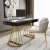 Import Wholesale Cheap Fashion Office Furniture Light Luxury Office Table Chair Set Metal Writing Desk Glass Computer Desk from China