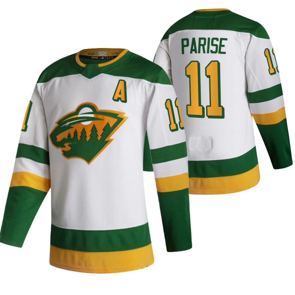 Wholesale Cheap New 2021 Reverse Retro Minnesota Stitched Sports Ice Hockey Jerseys Custom Wild 11 Parise  20 Suter Jersey