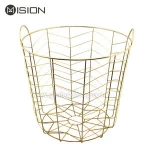 Wholesale china trade decorative laundry metal wire material storage basket