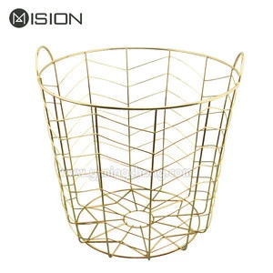 Wholesale china trade decorative laundry metal wire material storage basket