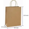 Wholesale Christmas Packing Shopping Plain Biodegradable Simple Mass Customization Simple Gift Bag Brown Kraft Paper Bag