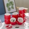 Wholesale creative Christmas ceramic mug custom handmade ceramic coffee cups mugs
