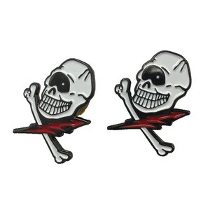 Wholesale  custom Cartoon character Skull metal pin badge