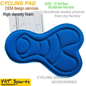 Wholesale custom logo coolmax bicycle crotch pads cycling pad for cycling wear