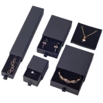 Wholesale Custom Logo Printed Paper Jewelry Box Factory Supply Cheap Drawer Slide Out Jewelry Packaging Box