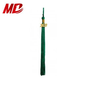 Wholesale Double Color Green/Gold Tassel With 2020 Year Charm For Graduation Cap