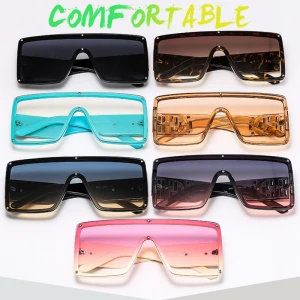 Wholesale Eyewear Square Sun Glass 2021 Trendy Women Shades Sunglasses