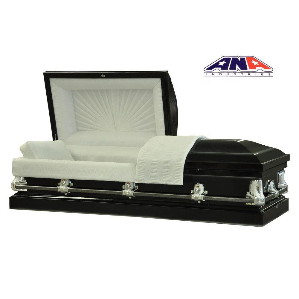 Wholesale factory directly price funeral supplies 20 ga steel metal casket
