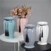 Wholesale glaze nordic style multiple color options ceramic flower vase for hpme decoration