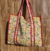 Wholesale Hand block Printed Indian Handmade Cotton Shopping Tote bag Women Tote Bag Handmade Block Printed Quilted Shoulder Bag