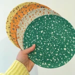 Wholesale healthy free sample natural pure bamboo PLA powder light printing 21cm flat plate