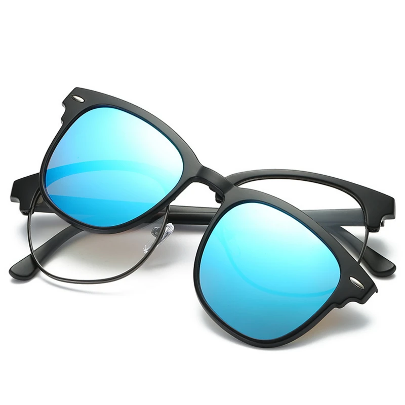 Wholesale High Definition Men Women Magnet Driving Optical Glasses Polarized High Quantity Custom TR Magnetic Clip On Sunglasses
