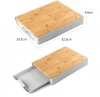Wholesale High Quality Bamboo Vegetable Cutting Chopping Board With Tray Drawer