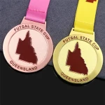 Wholesale High Quality Irregular Science Pink Breast Mental Health Medical Medals