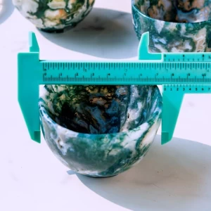 Wholesale High Quality Moss Agate Bowl Folk Crafts Natural Healing Crystal Stones