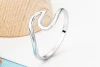 Wholesale Irregular Geometry Jewelry Simple Design Wave 925 Sterling Silver Ring