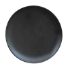 Wholesale japanese style round frosted glazed black porcelain plate