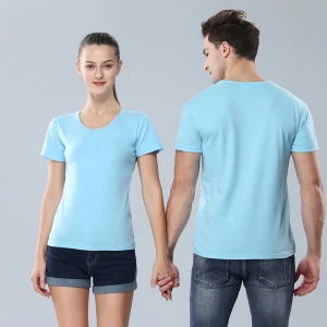Wholesale Multi Colors Round Custom Printed 100% Cotton T-shirts