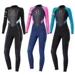 Women Wetsuit Short Front Zip Wet Suit Compression Thermal Swimwear for  Surfing Snorkeling Scuba Diving